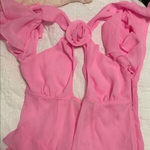 For Love And Lemons Pink Maxi Dress